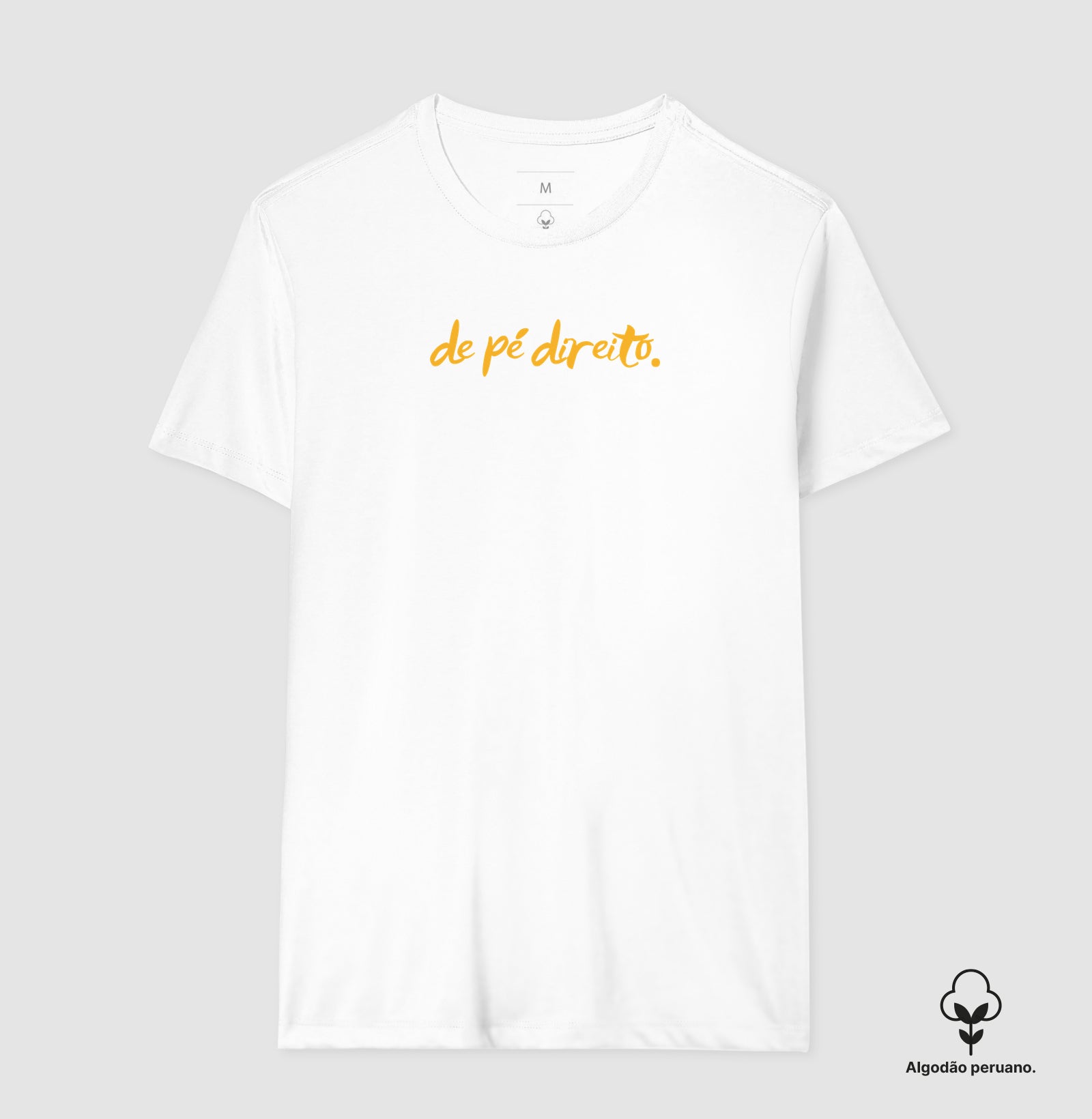 Camiseta em Algodão Peruano – Pé Direito.