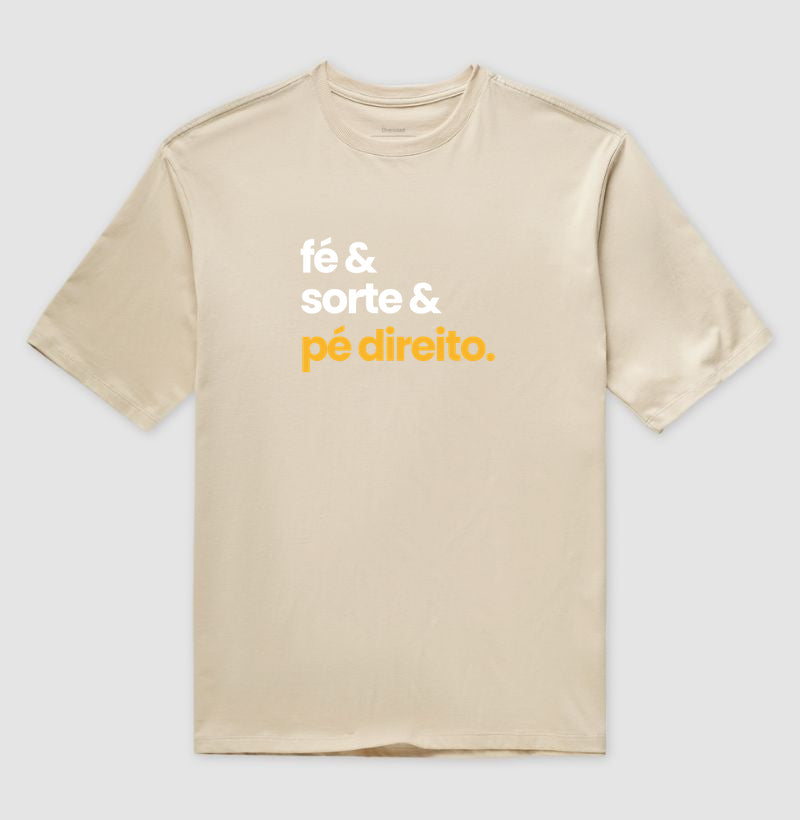Camiseta Oversized – Fé e Sorte
