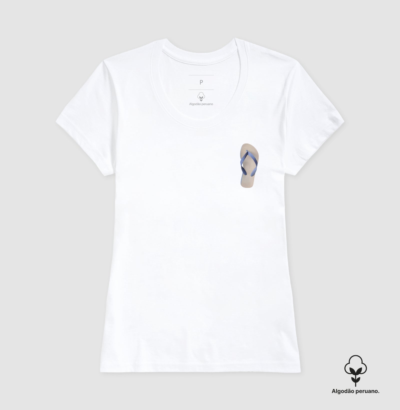 Camiseta em Algodão Peruano – Chinelo Direito