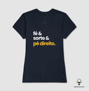 Camiseta em Algodão Peruano – Fé e Sorte