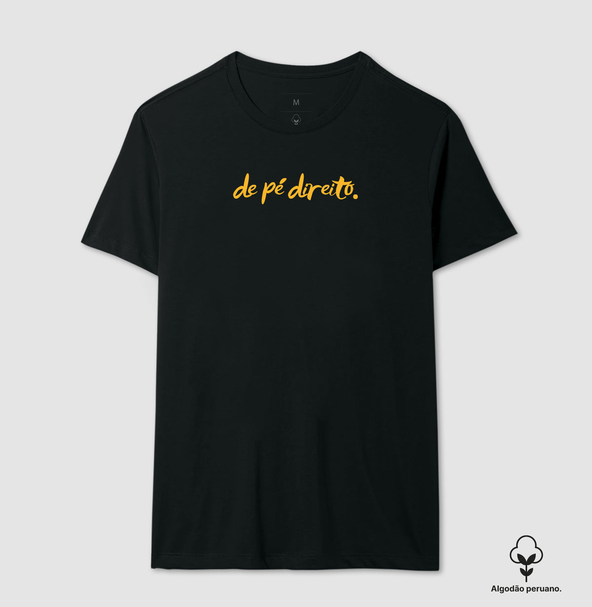 Camiseta em Algodão Peruano – Pé Direito.