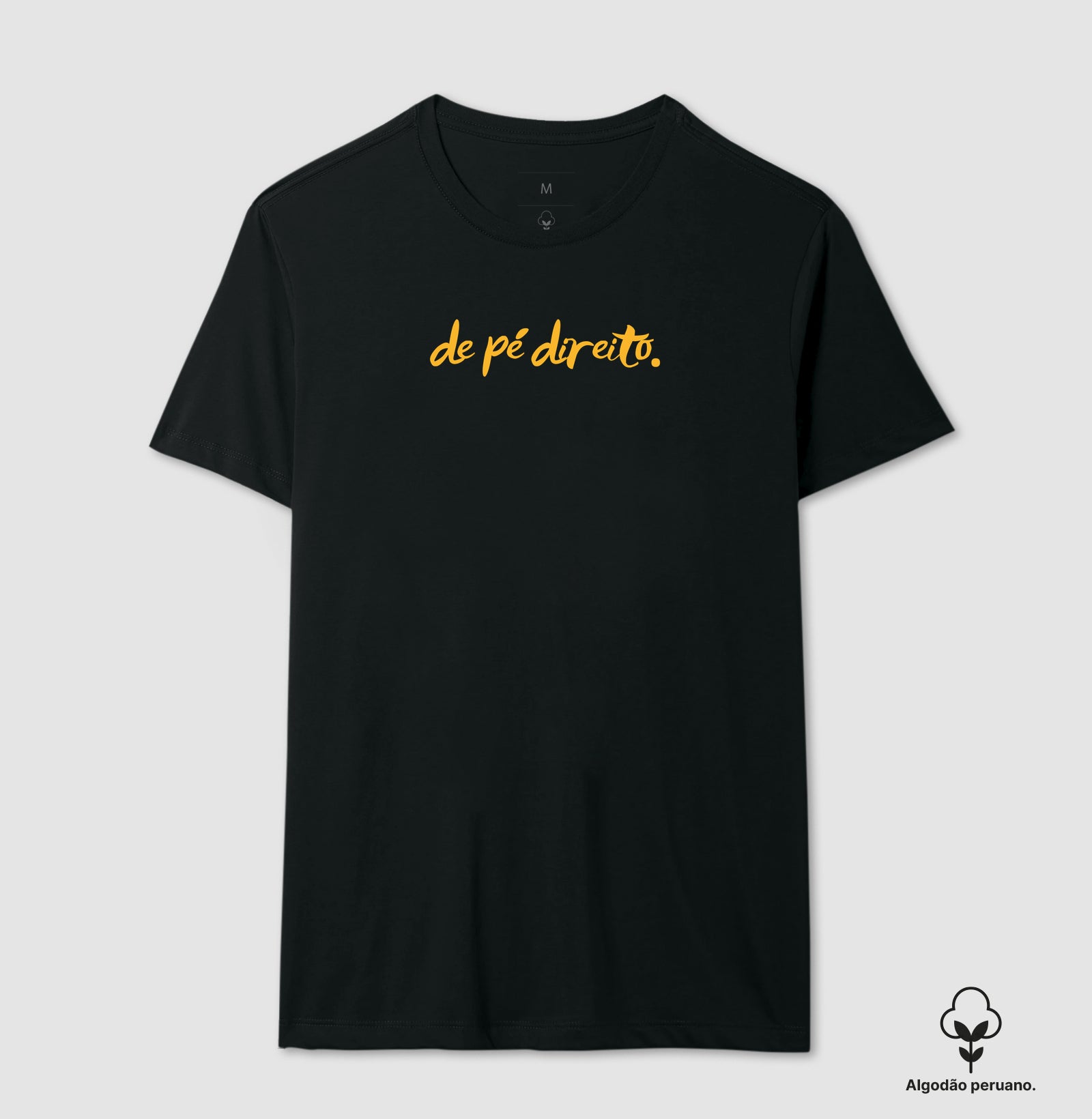 Camiseta em Algodão Peruano – Pé Direito.