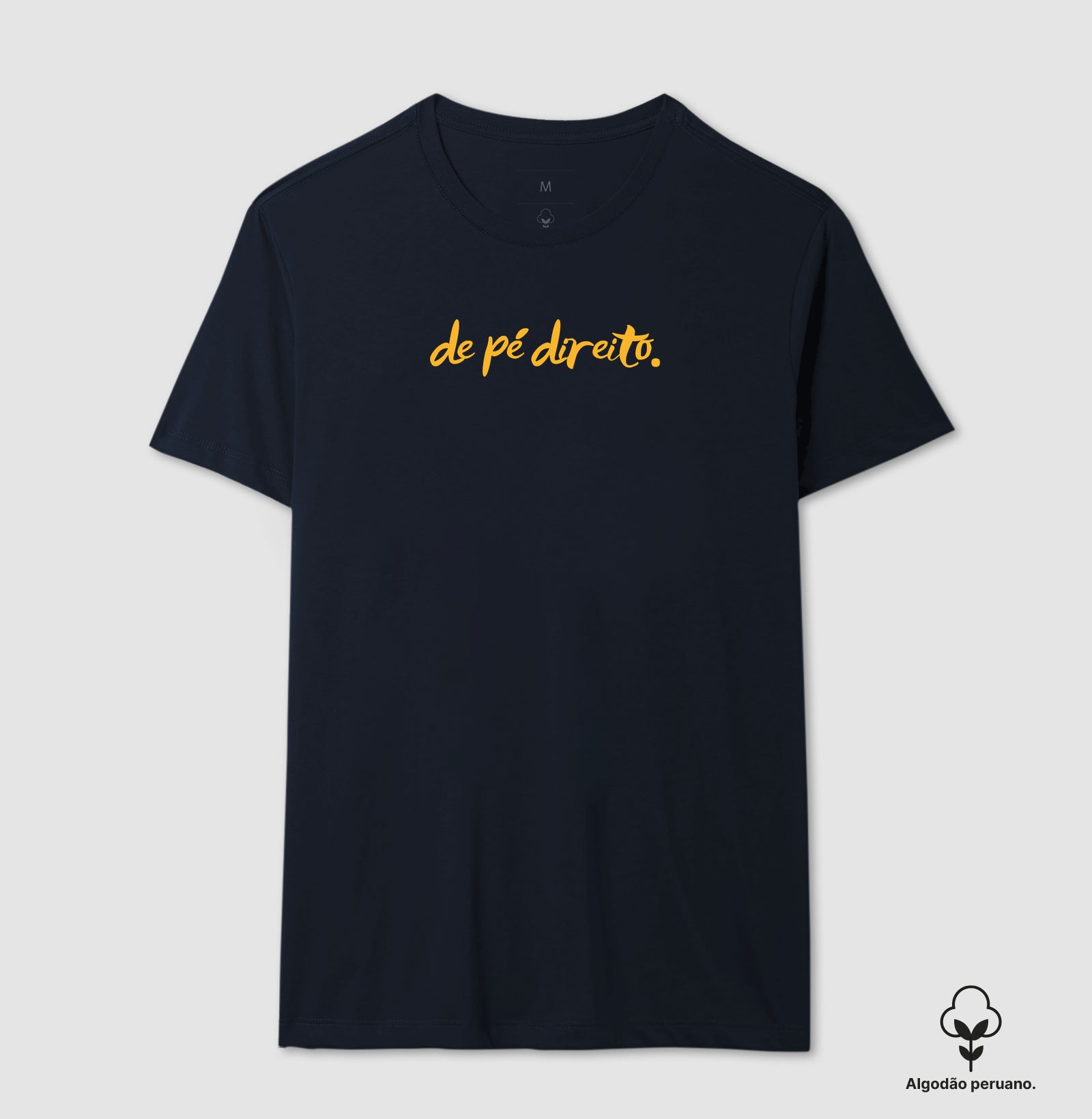 Camiseta em Algodão Peruano – Pé Direito.